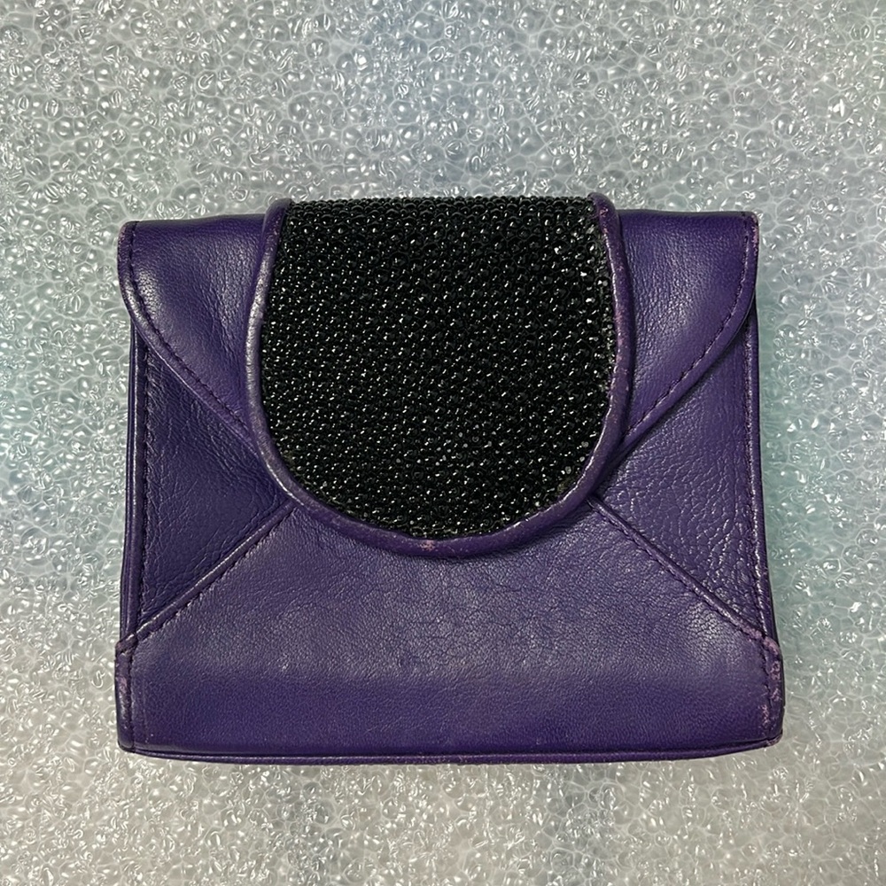 Khirma & Eliazov vintage purple 70s 80s cocktail bag